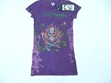 Auth Ed Hardy Two Swords Skull Specialty Women Shirt Sz. Medium