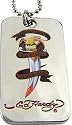 Ed Hardy Death Before Dishonor Dagger Dog Tag - On Sale!