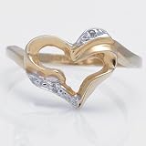 Ladies Diamond Heart Ring in 10k Gold