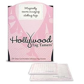 Hollywood Fashion Tape Tag Tamers, Clear Adhesive Tag Covers 24 ea