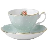 Polka Rose Mint Cup and Saucer
