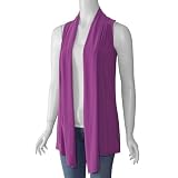 Adi Ladies Open-Front Sleeveless Top Magenta 