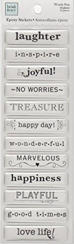 Fun Words Epoxy Scrapbook Stickers (01-004944)