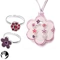 SG PARIS BIJOUX FANTAISIE BAGUE REGLABLE SET X7Pc ENFANT MATIERES AUTRE ROSE
