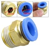 Buy Amico 12mm x 20mm Threaded Quick Joint Pneumatic Fittings by uxcell