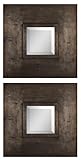 Set Of 2 Plaza Squares Mirrors - Silver