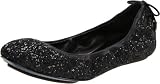 Maria Sharapova Collection by Cole Haan Women's Air Bacara Ballet Flat,Black Glitter,7.5 B US