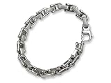Chisel Stainless Steel Brushed and Polished Bracelet - 8.5 inches