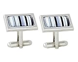 Black Rectangular Barcode Cufflinks