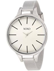 XOXO Womens XO5571 Silver-Tone Mesh Strap Watch