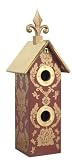 Rosso's International - Damask Red  Birdhouse