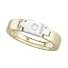 14K Two Tone Gold 0.04 ct. Bezel Set Diamond Wedding Ring