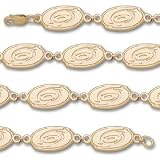 10kt Yellow Gold Carolina Hurricanes Logo Braclt7 inches