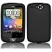 Black XYLO SuperTuff Soft Silicone Back Cover / Skin / Case for the HTC Wildfire Mobile Phone.