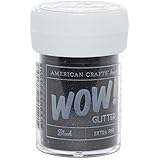American Crafts Glitter, Extra Fine Black