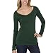 Mossimo Supply Co. Juniors Long Sleeve Value V-Neck Tee - Pine Needles
