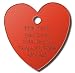 Heart Safety Reflective Pet ID Tag with Personalized Customized Engraving