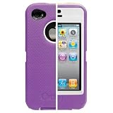 OtterBox Defender Case (White/Purple) for Apple iPhone 4 NOT COMPATIBLE WITH WHITE IPHONE 4