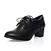 Charm Foot Fashion Womens Oxfords Shoes Mid Heel Lace up