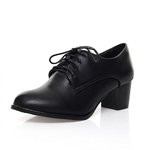 Charm Foot Fashion Womens Oxfords Shoes Mid Heel Lace up