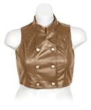 Plus Size Brown Double Breasted Vest