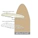 One Piece Ironing Board Cover & Pad Specialty (43x13) in Metallic Toast by Polder Home Tools