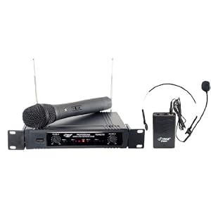 Pyle-Pro PDWM2700 - Two Channels VHF Wireless Microphone