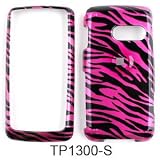 Hot Pink Zebra Snap on Hard Skin Shell Protector Cover Case for Lg Rumor Touch Ln510 + Belt Clip