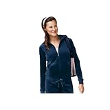 District Threads Ladies Velour Fitted Full Zip Hoodie