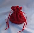 3x4 Sparkle Fabric Wedding Favor Gift Bags/Pouches - Red (10 Bags)