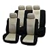 FH-FB060115 Trendy Elegance Car Seat Covers, Airbag compatible and Split Bench, Beige / Black color