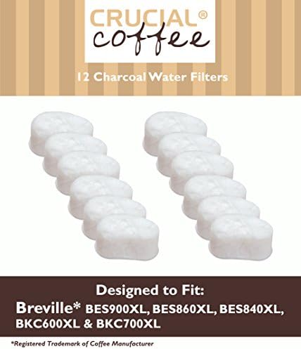 Think Crucial Breville Single Cup Coffee Brewer Charcoal Filters Compatible With Breville Part # BWF100 & Models BES900XL, BES860XL, BES840XL, BES920XL BES980XL BES870XL BKC600XL BKC700XL (6 Pack)