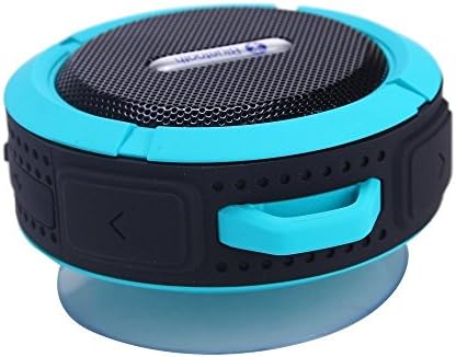 woooo Wireless Bluetooth Waterproof Shower Speaker Hands-Free Speakerphone Blue