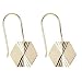 18kt Gold over Sterling Silver Diamond Cut Hexagon Drop Earrings
