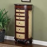 Powell Masterpiece Faux Antique Cherry Jewelry Armoire
