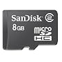 SanDisk 8GB microSDHC Card CLASS 2 (SDSDQ-8192, Bulk Package)