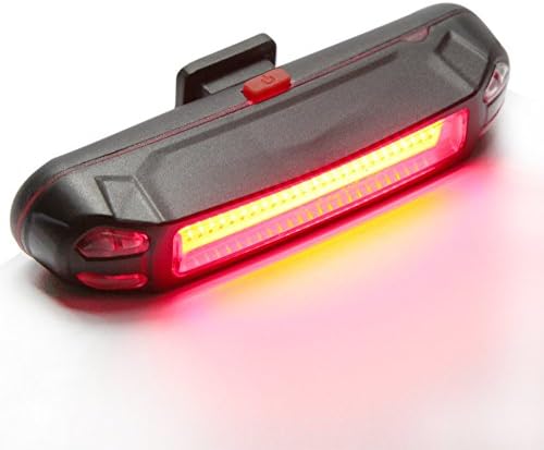 EZsport Bike Tail Light - USB Rechargeable Super Bright LED 100 Lumens- Fits on any Bicycles - Waterproof, Easy to Install, Black