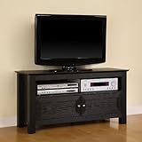 Walker Edison Cortez 44 TV Console with Cabinets (Black) W44CSBL