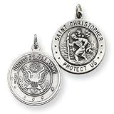 Sterling Silver St.Christopher US Army Medal