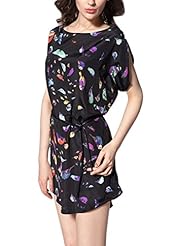 Summer Winter Sleeveless Chiffon/Cotton/Leather/Polyester/Wool General Print Club Dress/Party Dress 