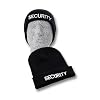 Acrylm�tze schwarz mit Stick "SECURITY" in wei�