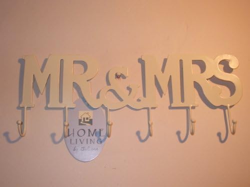 Amore Metal Wall Art Mr & Mrs Utensil, Key & Coat Hook New