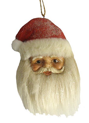 6″ Vintage Santa Claus Head Christmas Ornament