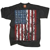 Produkt-Bild: T-Shirt USA Flag Distress "Big Style", Gr. S bis 5XL