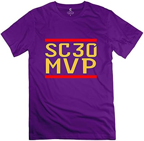 2015 NBA MVP Warriors Stephen Curry Men's T-shirt Purple Medium