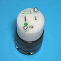 Marinco 8219 5-15R, 15 Amp/250 Volt, Locking, Connector, Hospital Grade