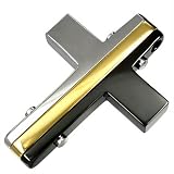 Image of Urban Male Mens Stainless Steel Chunky Three Colour Cross & Chain