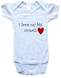 I LOVE MY BIG SISTER - BigBoyMusic Baby Designs - White, Blue or Pink Onesie / Baby T-shirt