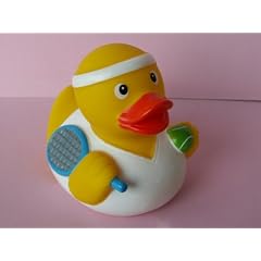 Badeente Birgit Matchball Tennis Ente