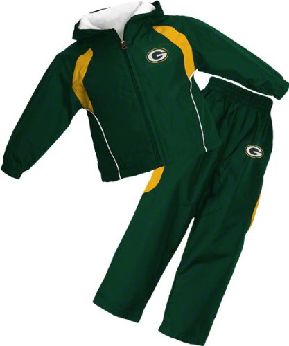 Green Bay Packers Kid's 4-7 Full-Zip Hooded Jacket and Pant Set